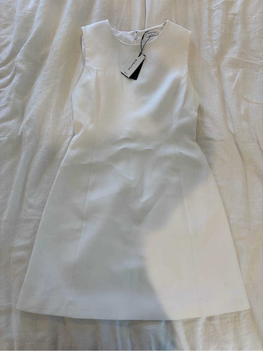 Aritzia White Sleeveless A-Line Dress